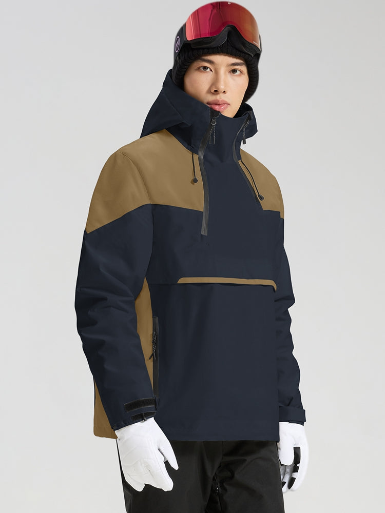 Men's Insulated Half-Zip Colorblock Snow Anorak