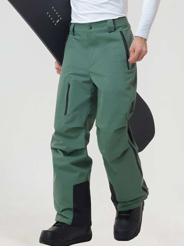 Men's Padded Cargo Snow Trousers with Waist Adjusters