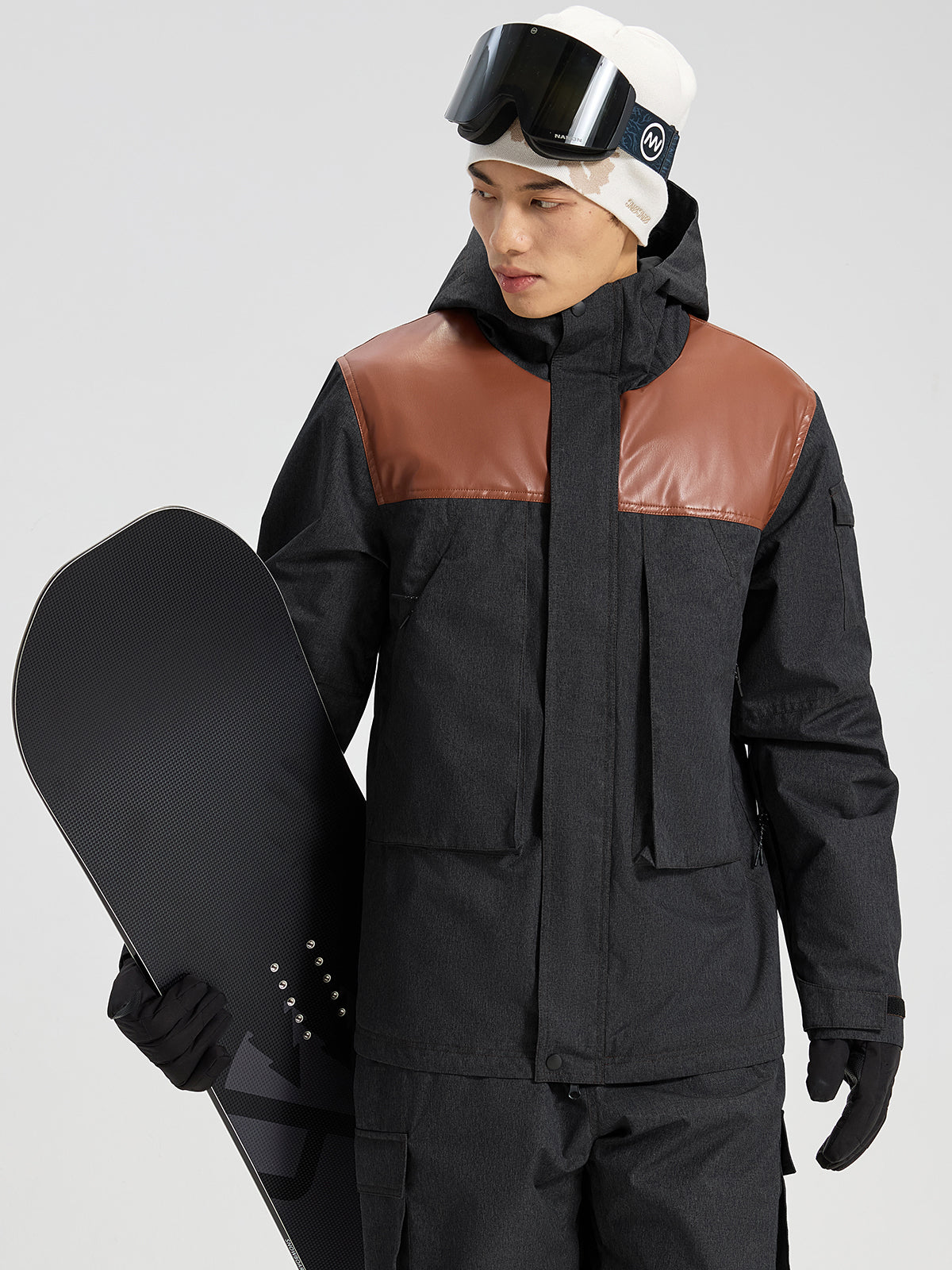 Men's Detachable-Suspender Ski Jacket and Bib Combo