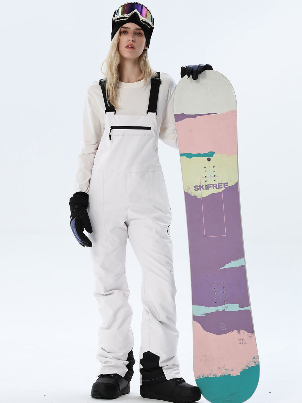 Women's Adjustable-Strap Snow Bib Overalls
