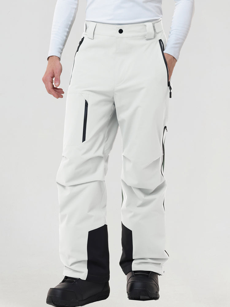 Men's Padded Cargo Snow Trousers with Waist Adjusters