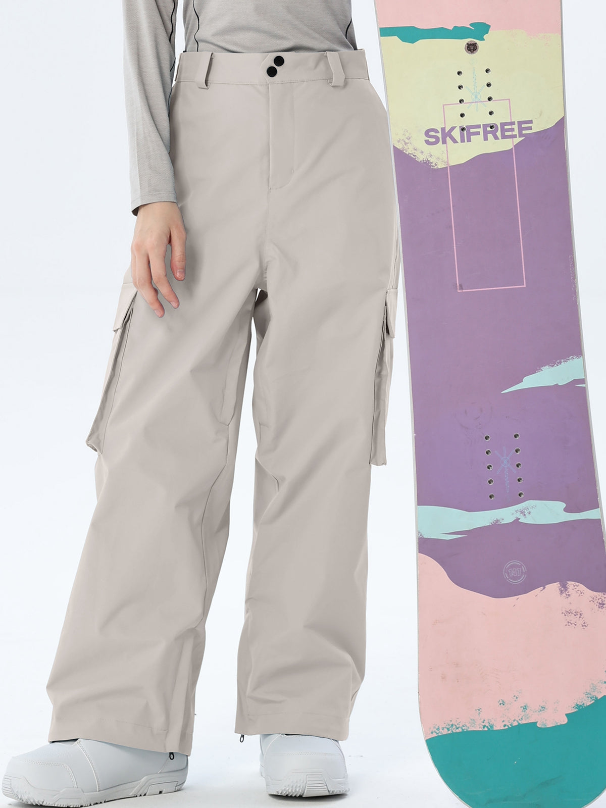 Women's Loose-Cut Ski Pants with Side Pockets