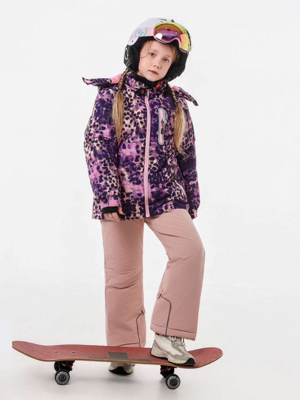 Kids' Animal-Print Fleece Winter Ski Outfit
