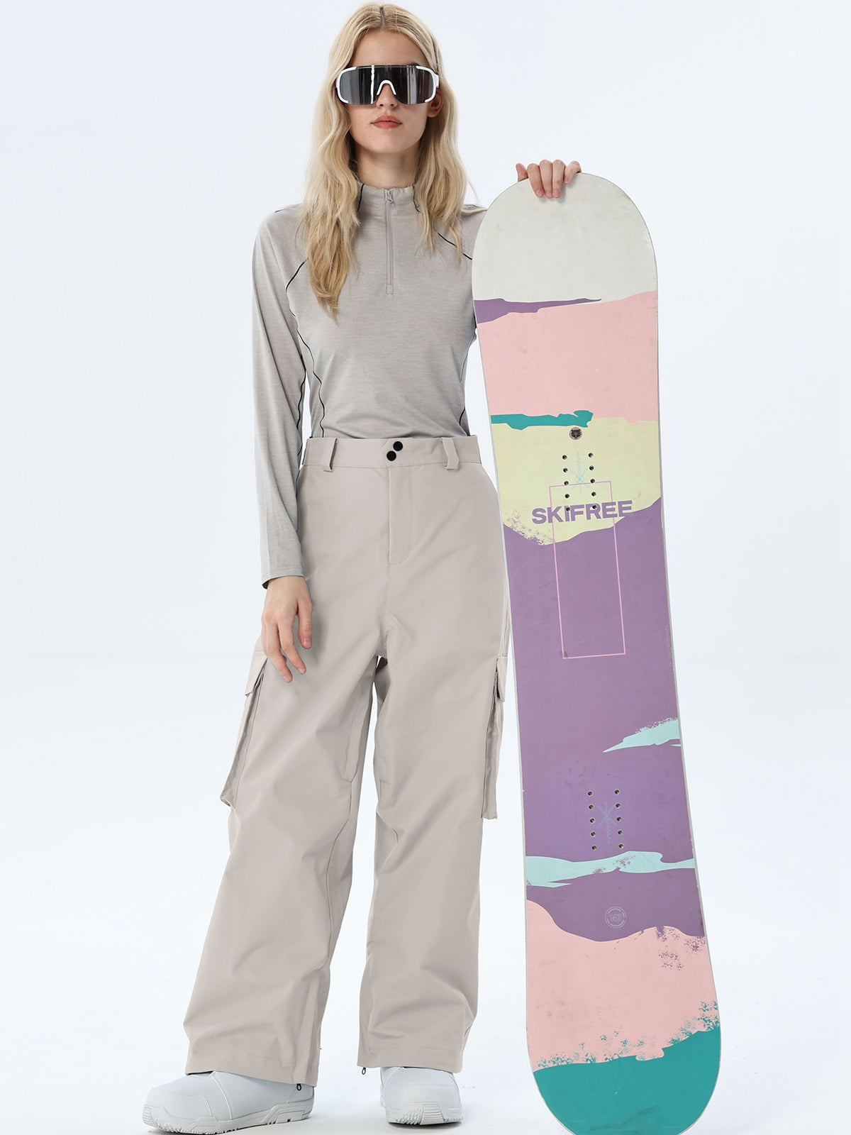 Women's Loose-Cut Ski Pants with Side Pockets