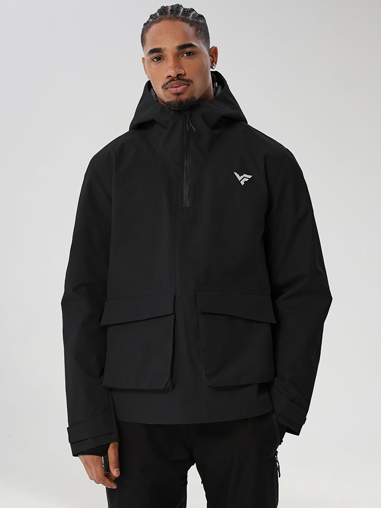 Men's Half-Zip Cargo Anorak for Snowboarding