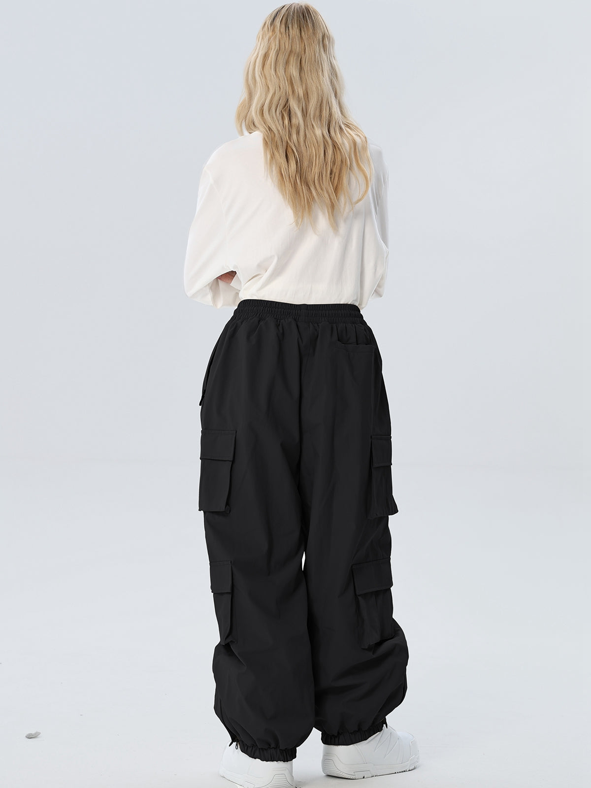 Women's Drawstring-Waist Baggy Snow Pants
