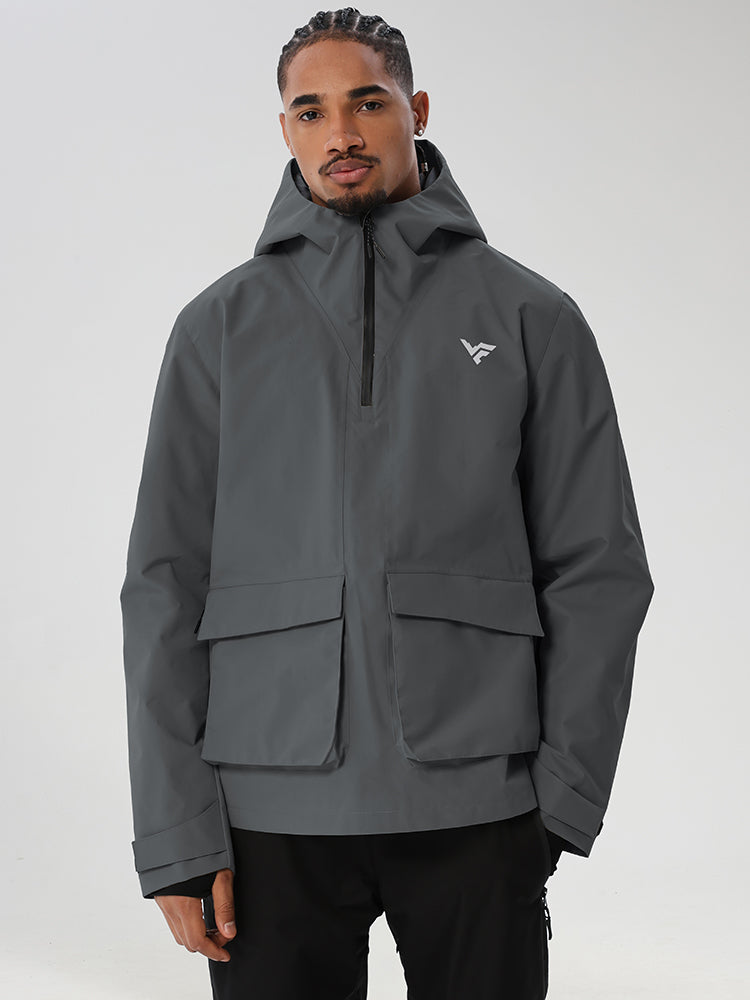 Men's Half-Zip Cargo Anorak for Snowboarding
