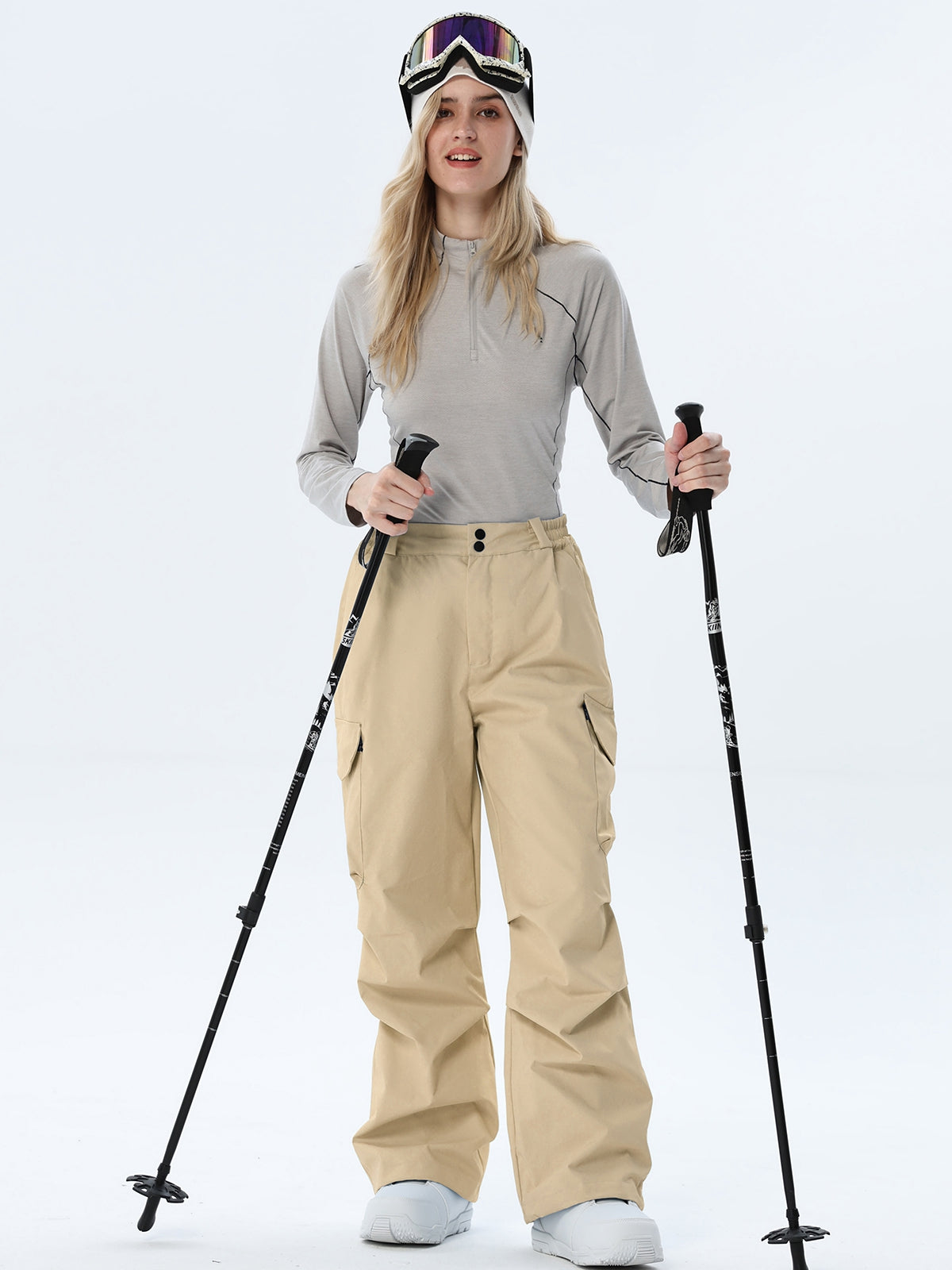 Women's Wide-Leg Cargo Snowboarding Trousers