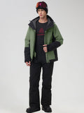 Men's Two-Tone Ski Jacket and Matching Snow Pants