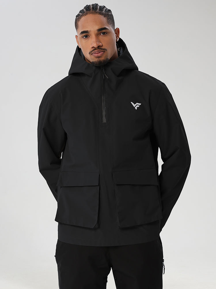 Men's Half-Zip Cargo Anorak for Snowboarding