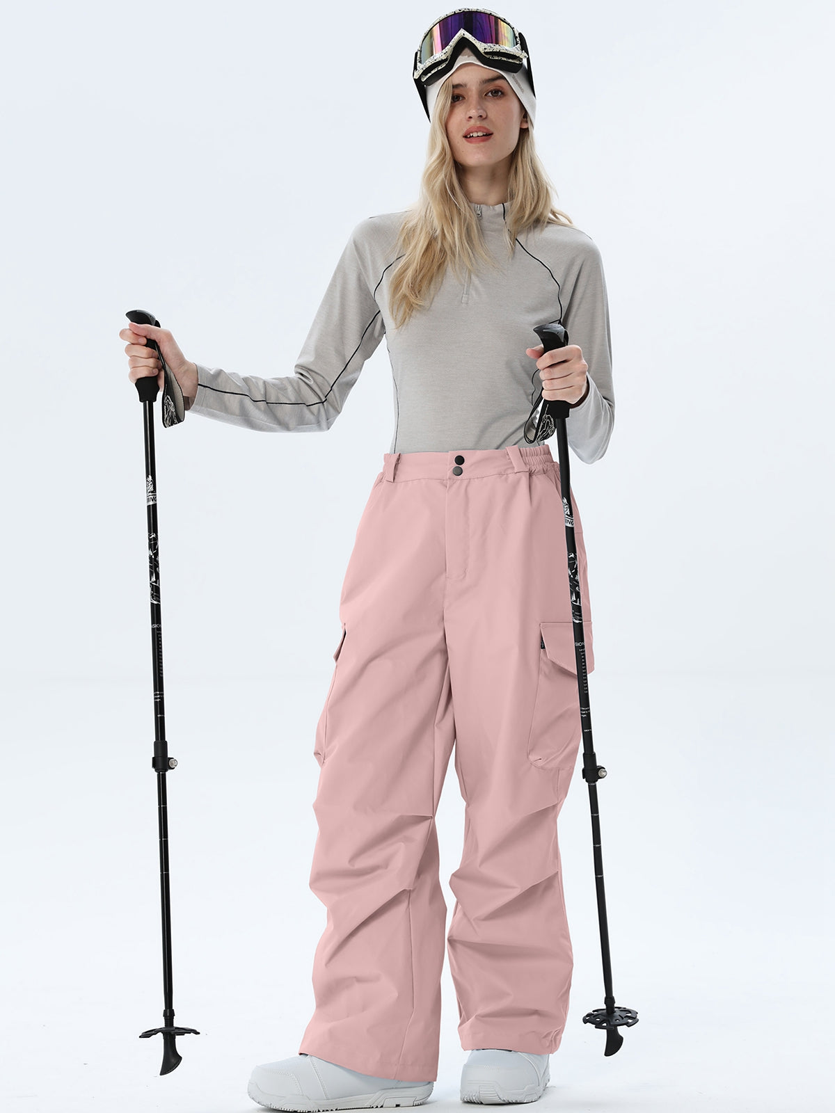 Women's Wide-Leg Cargo Snowboarding Trousers