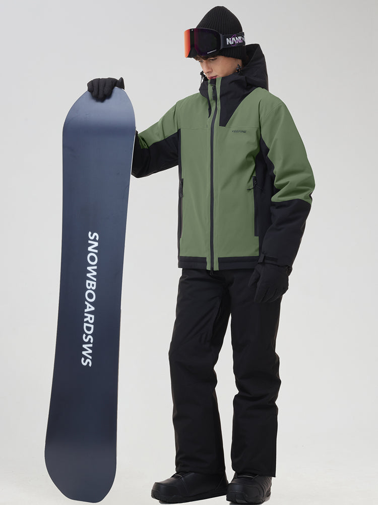 Men's Two-Tone Ski Jacket and Matching Snow Pants