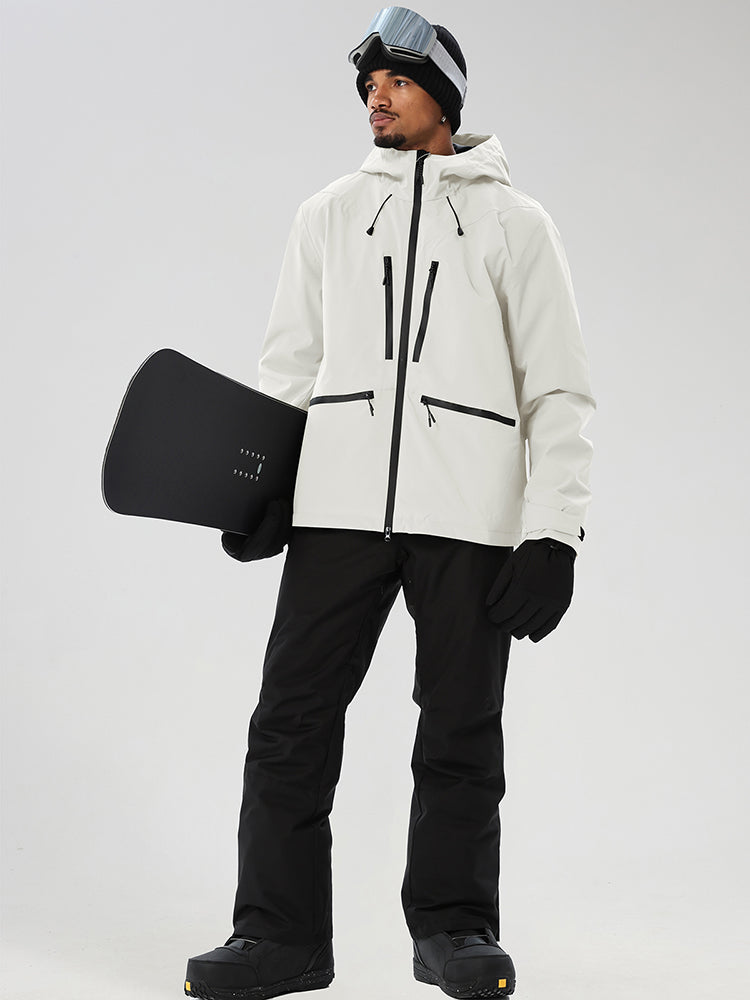 Men's Contrast-Zip Winter Jacket and Snow Pants
