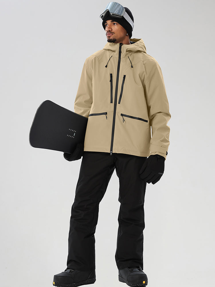 Men's Contrast-Zip Winter Jacket and Snow Pants