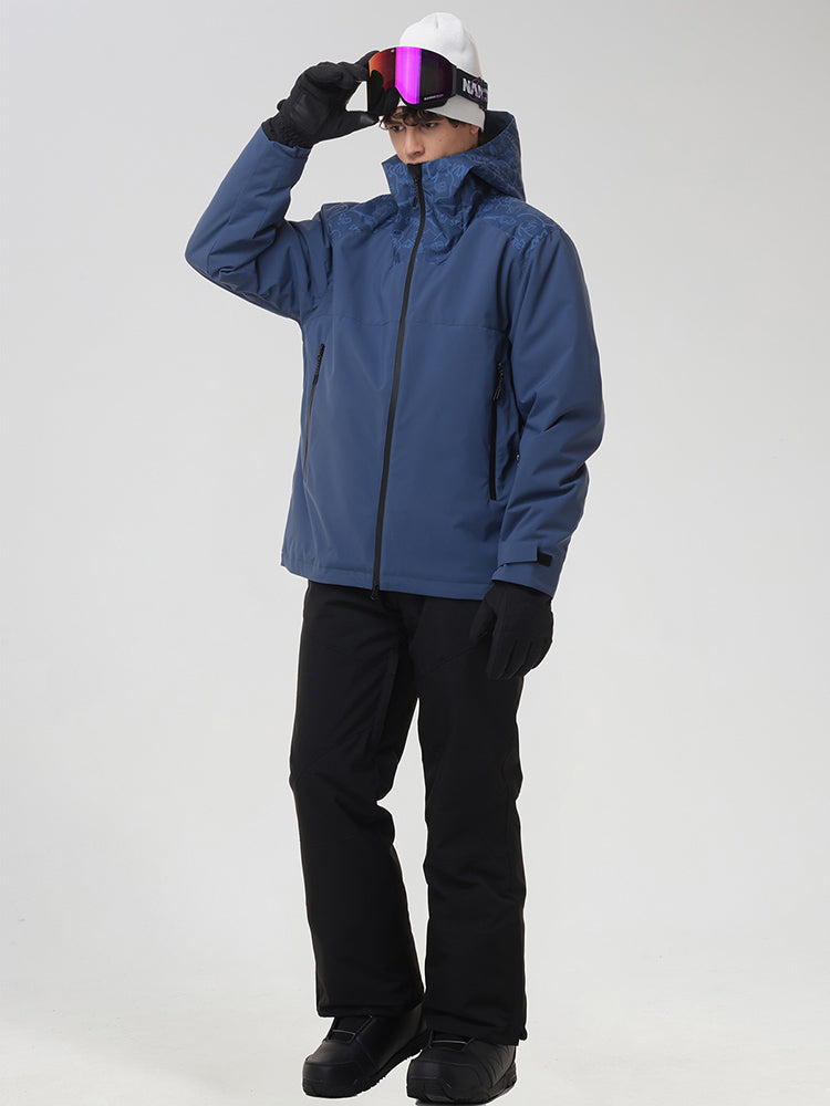 Men's Graphic-Panel Snow Jacket and Trouser Set