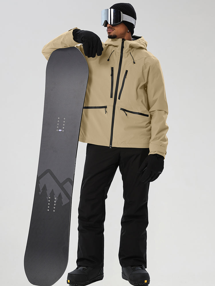 Men's Contrast-Zip Winter Jacket and Snow Pants