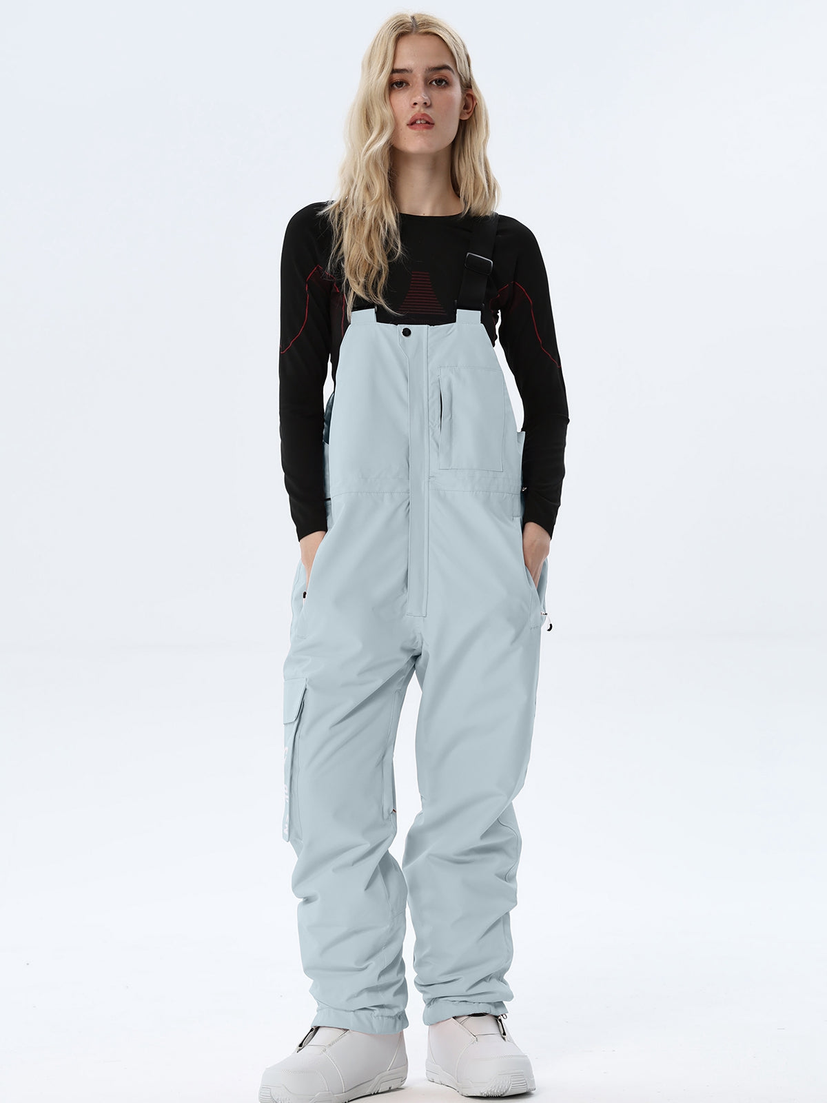 Women's Hooded Ski Jacket and Bib Overalls Combo