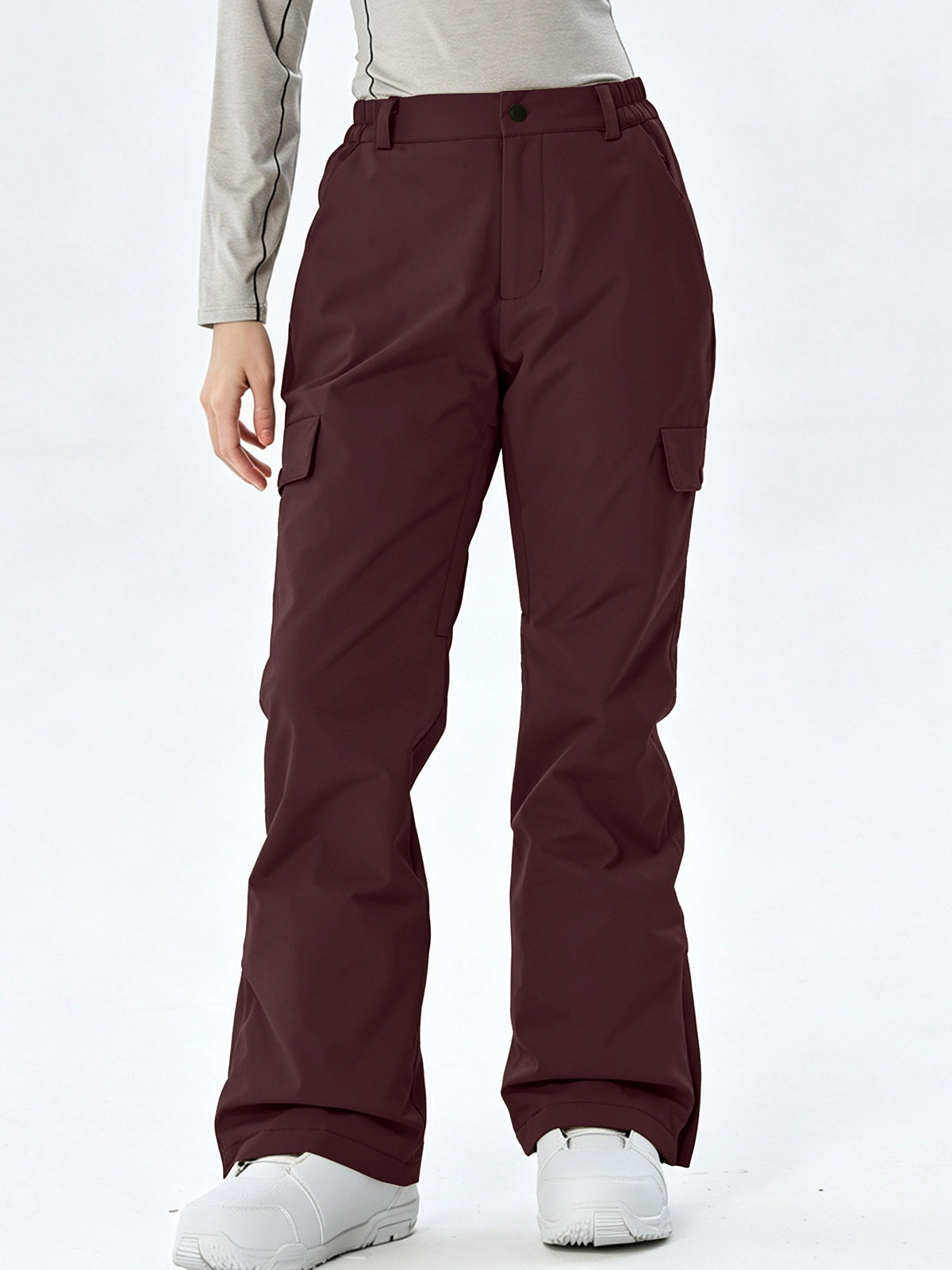 Women's Regular-Fit Cargo Snow Trousers