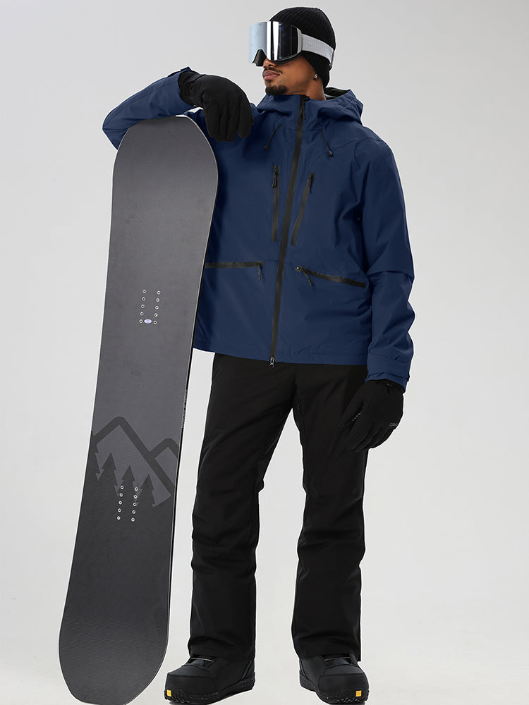 Men's Contrast-Zip Winter Jacket and Snow Pants