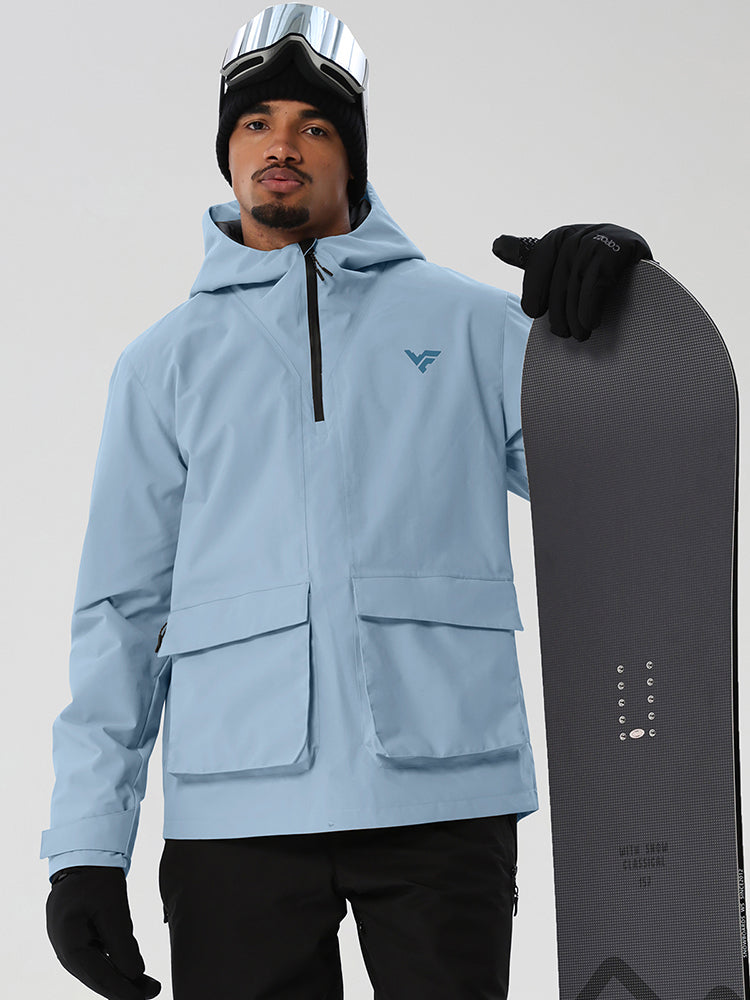 Men's Half-Zip Cargo Anorak for Snowboarding