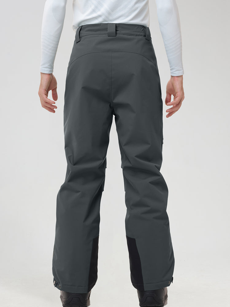 Men's Padded Cargo Snow Trousers with Waist Adjusters