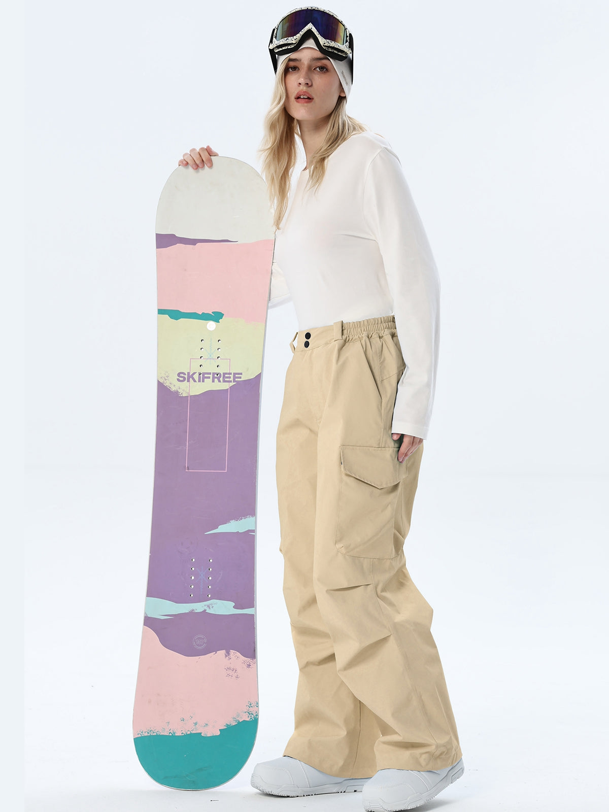 Women's Wide-Leg Cargo Snowboarding Trousers