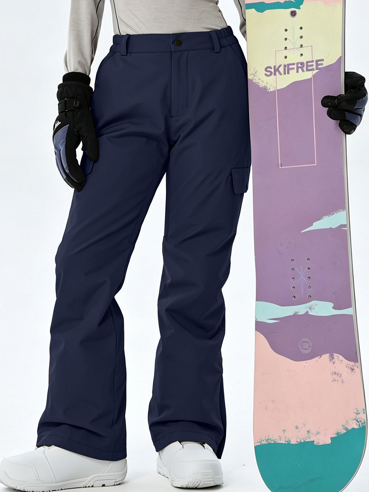 Women's Regular-Fit Cargo Snow Trousers