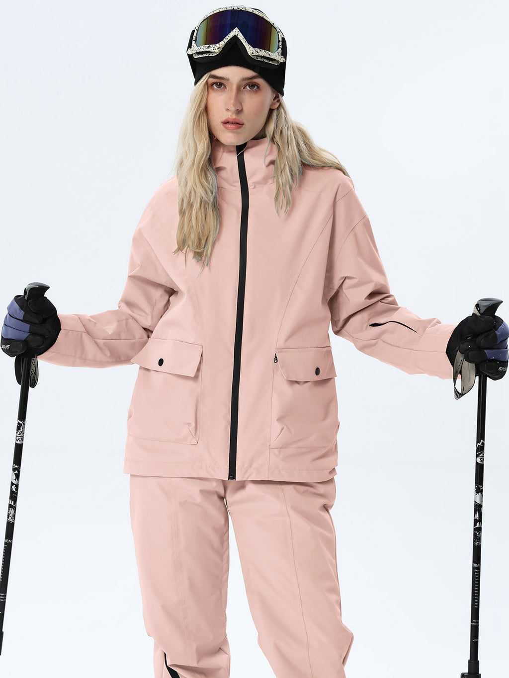 Women's Hooded Utility Snow Set with Flap Pockets