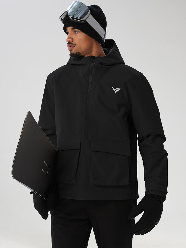 Men's Half-Zip Cargo Anorak for Snowboarding