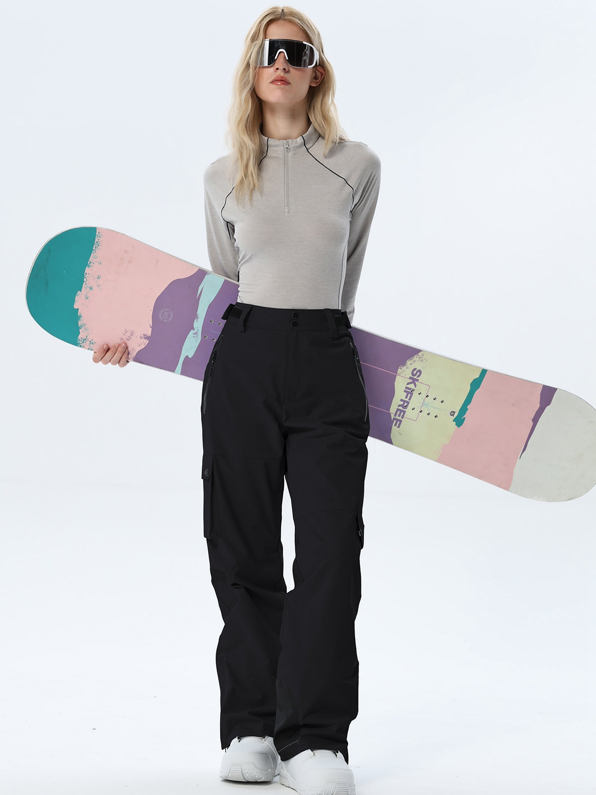 Women's Relaxed Utility Snow Pants with Cargo Storage
