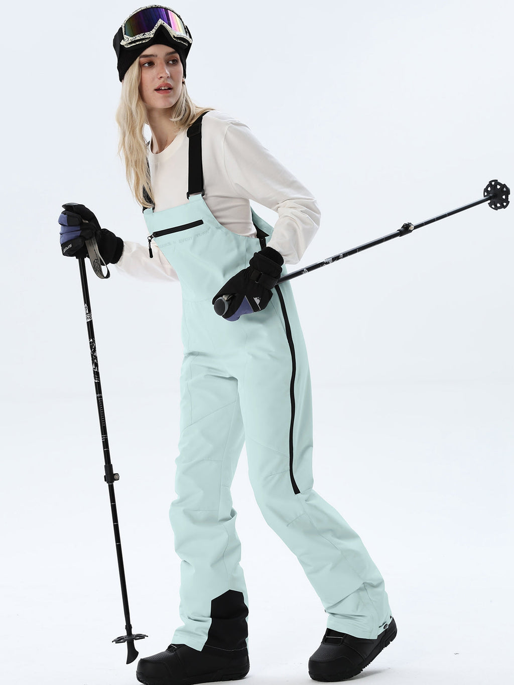 Women's Adjustable-Strap Snow Bib Overalls