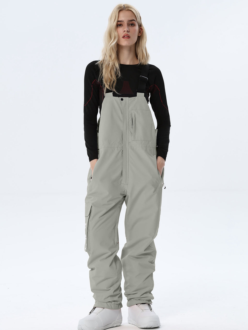 Women's Hooded Ski Jacket and Bib Overalls Combo