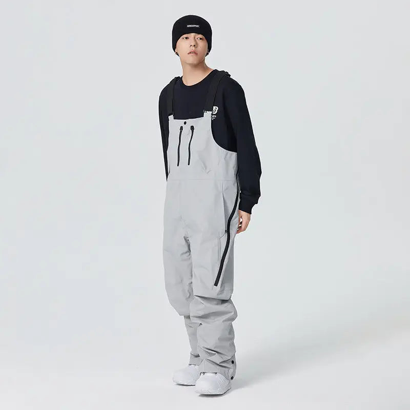 Adult Baggy Snow Pants Winter One-piece Ski Bibs for Sports