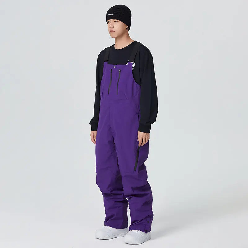 Adult Baggy Snow Pants Winter One-piece Ski Bibs for Sports