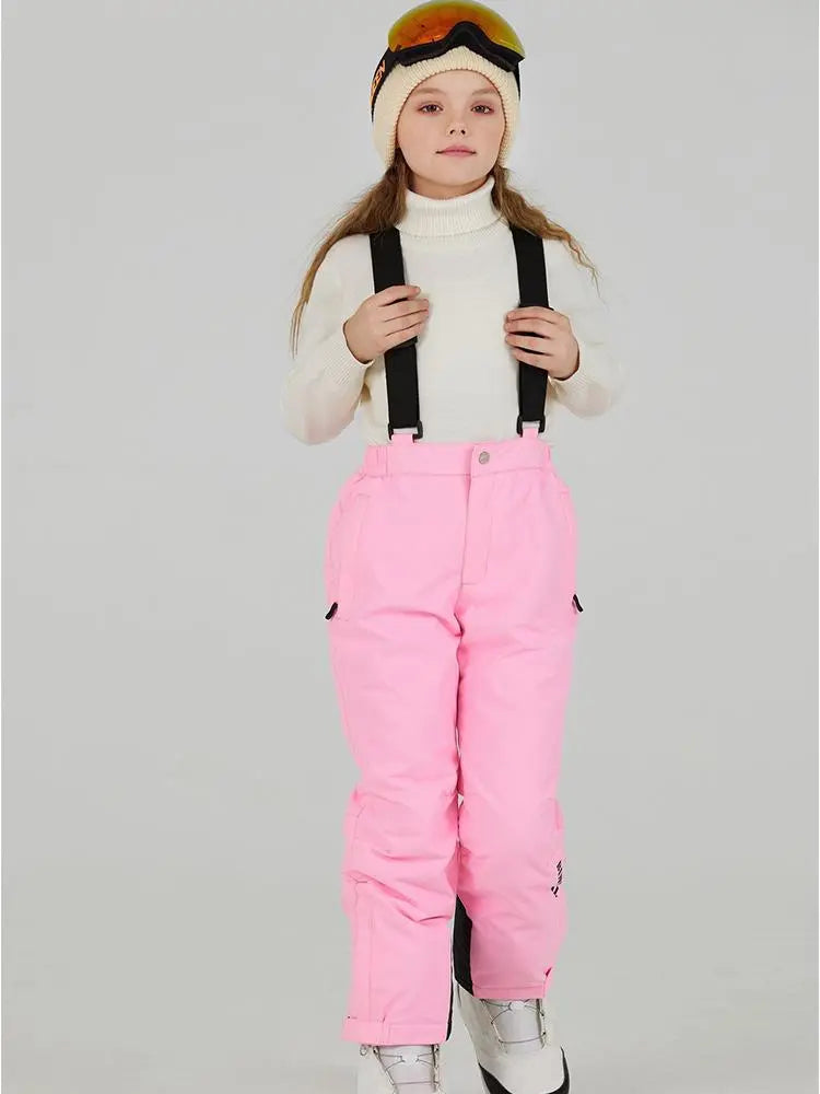 Boys Girls Loose Fit Ski Snowboarding Bibs