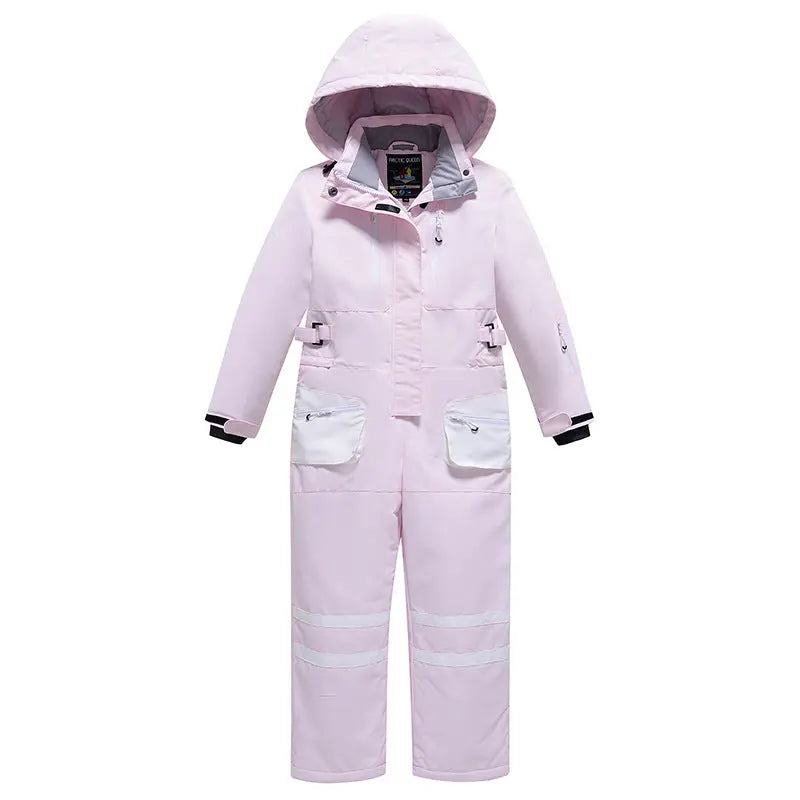Children One-piece Snow Jumpsuits Loose Fit Ski Suits