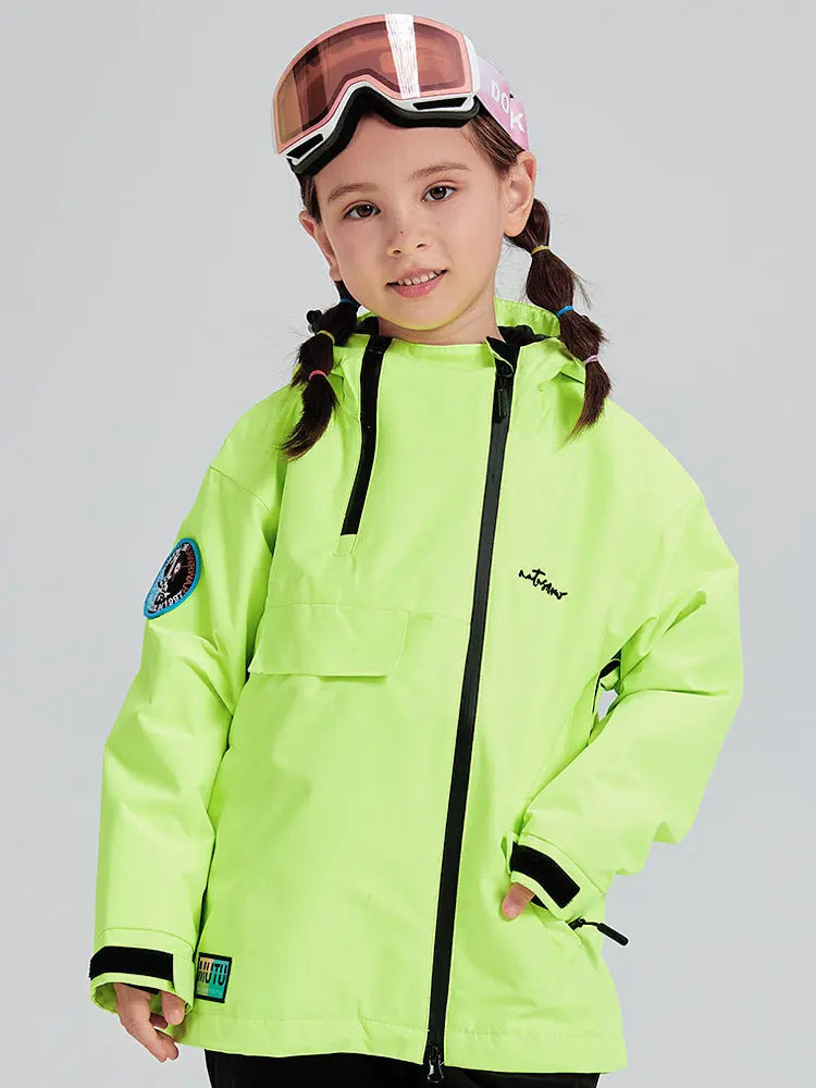 Children Hooded Ski Jacket Outdoor Insulated Snowboarding Coat