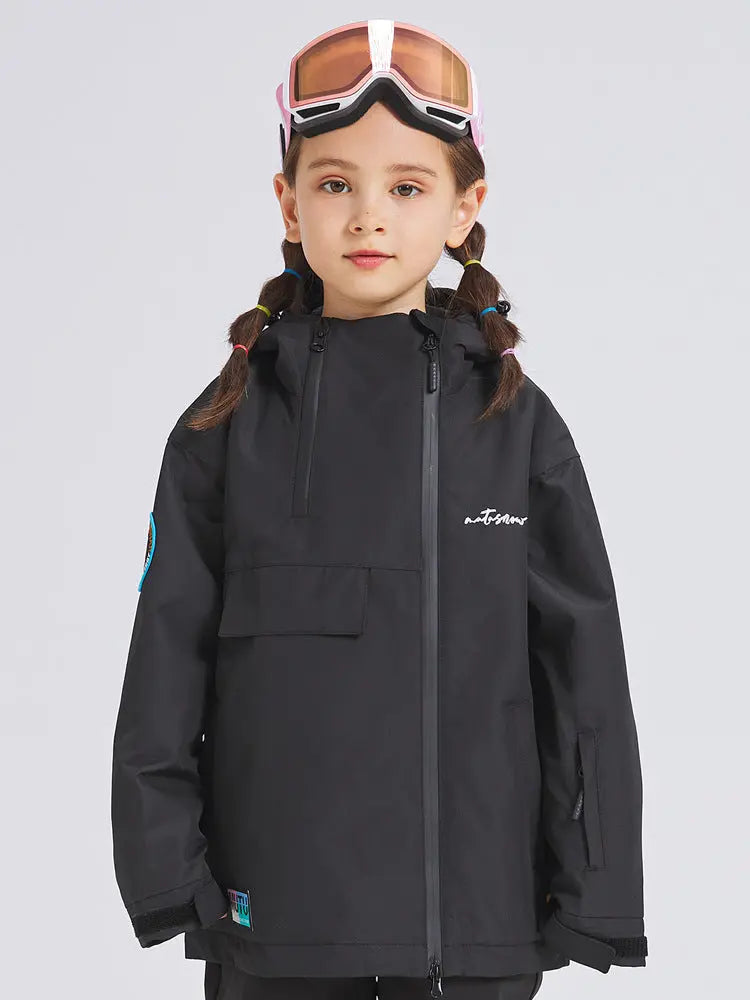 Children Hooded Ski Jacket Outdoor Insulated Snowboarding Coat