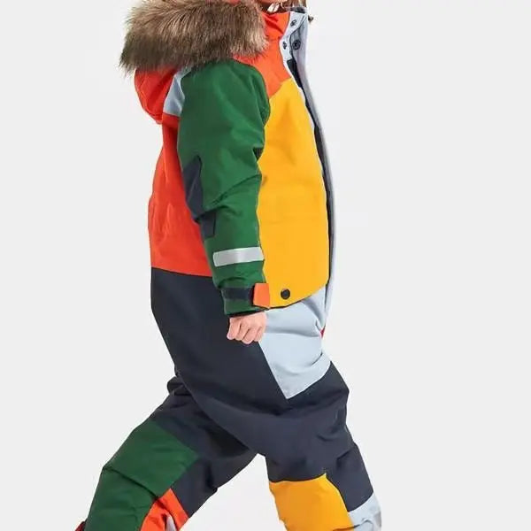 Children's Winter Ski Suit Thermal One-piece Ski Overalls