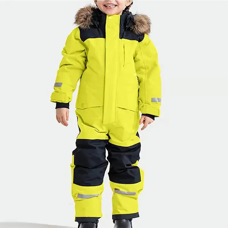 Children's Winter Ski Suit Thermal One-piece Ski Overalls