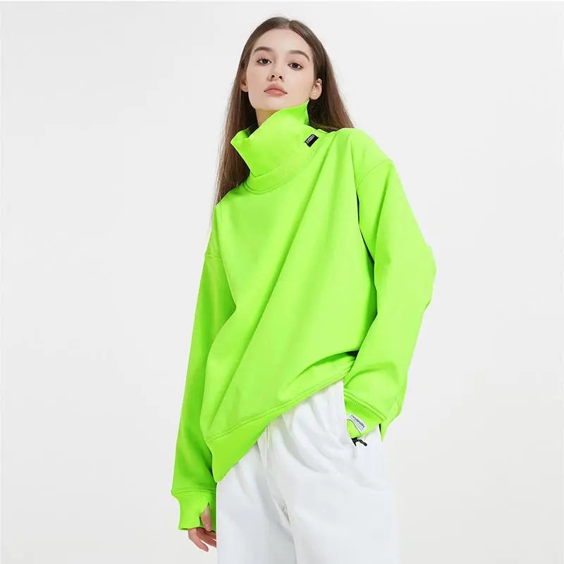 Couple High Collar Ski Pullovers