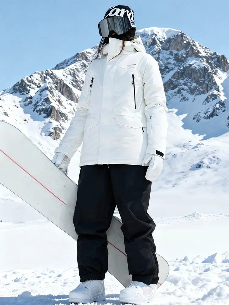 Couple Style Hooded Snow Jackets & Pants Set