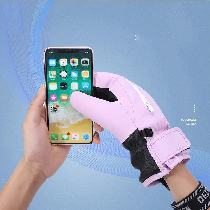 Touchscreen Snowboard Mittens Shaped Long Gloves