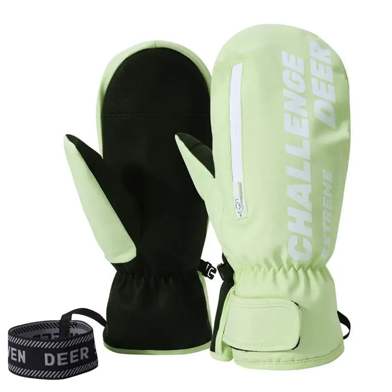 Touchscreen Snowboard Mittens Shaped Long Gloves