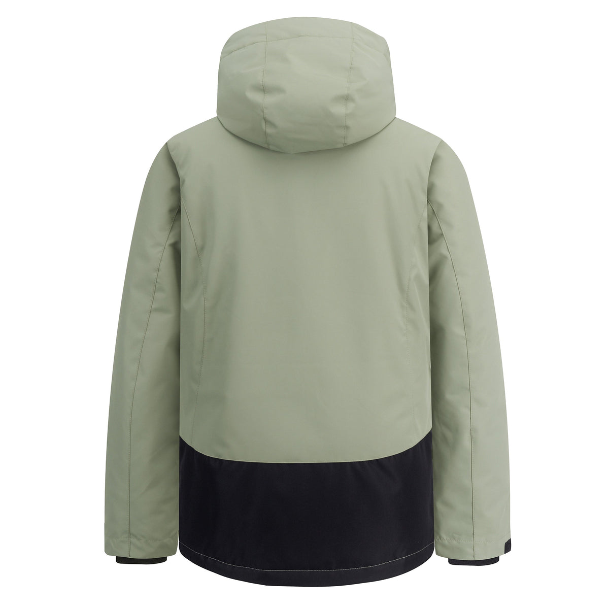 Unisex Color-Panel Hooded Ski Shell Coat