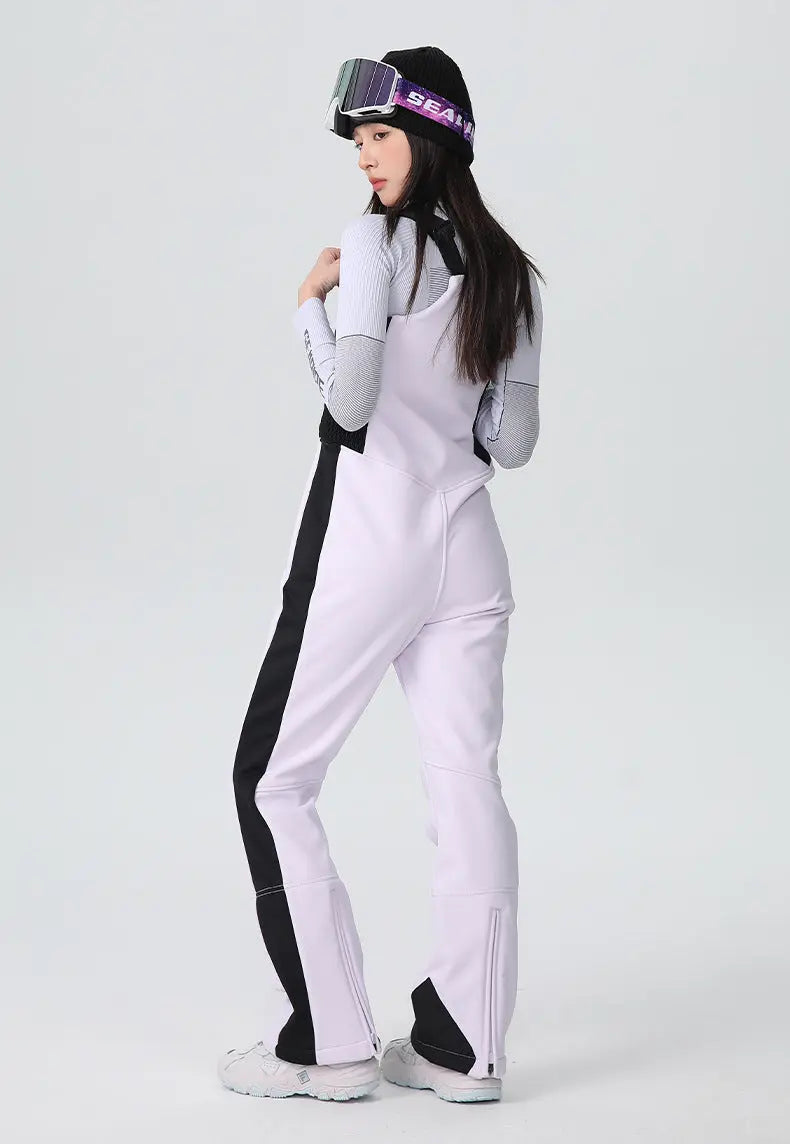 Elegant One-piece Ski Bibs Lady Slim Fit Snow Jumpsuits