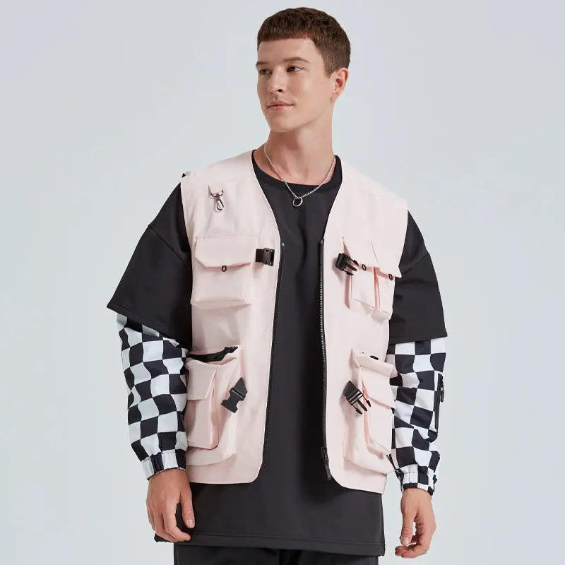 Fashion Couple Style Cargo Pocket Snow Vest