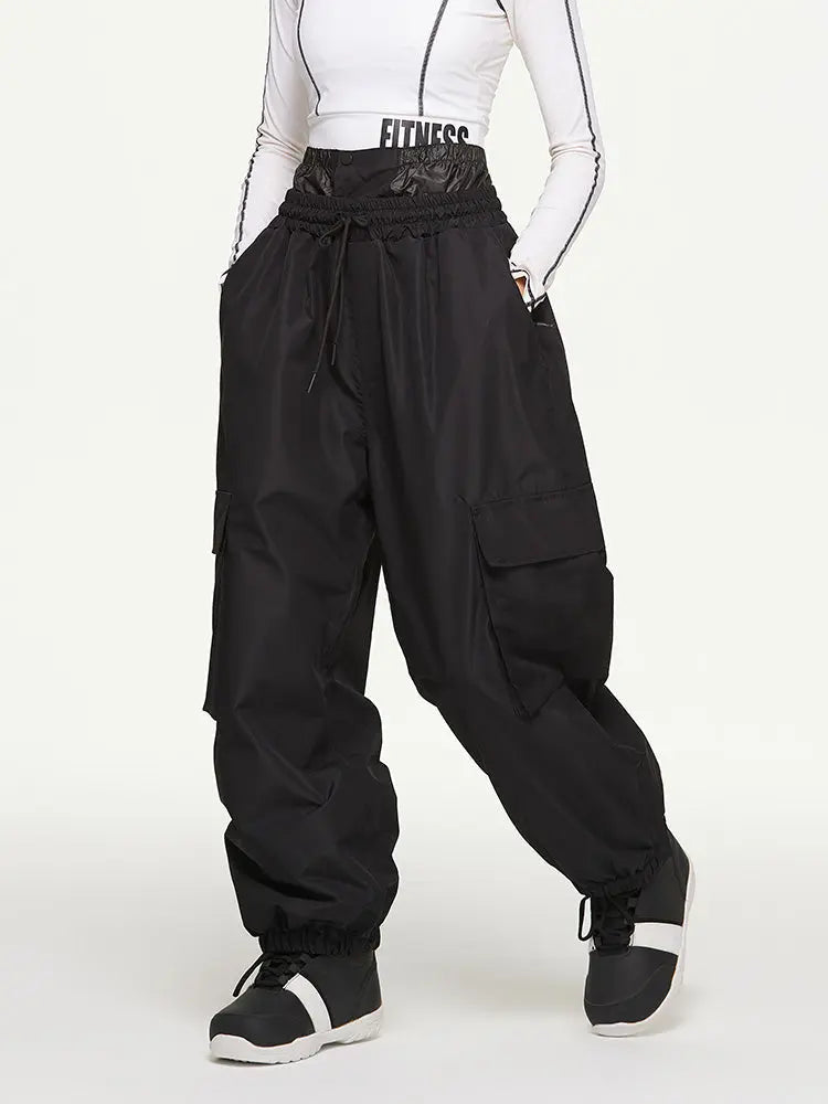Female Versatile Snow Pants Insulated Baggy Snow Pants
