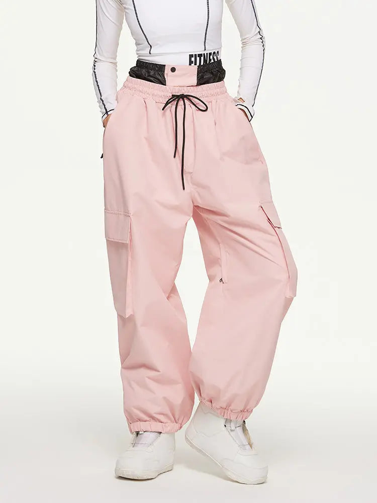 Female Versatile Snow Pants Insulated Baggy Snow Pants