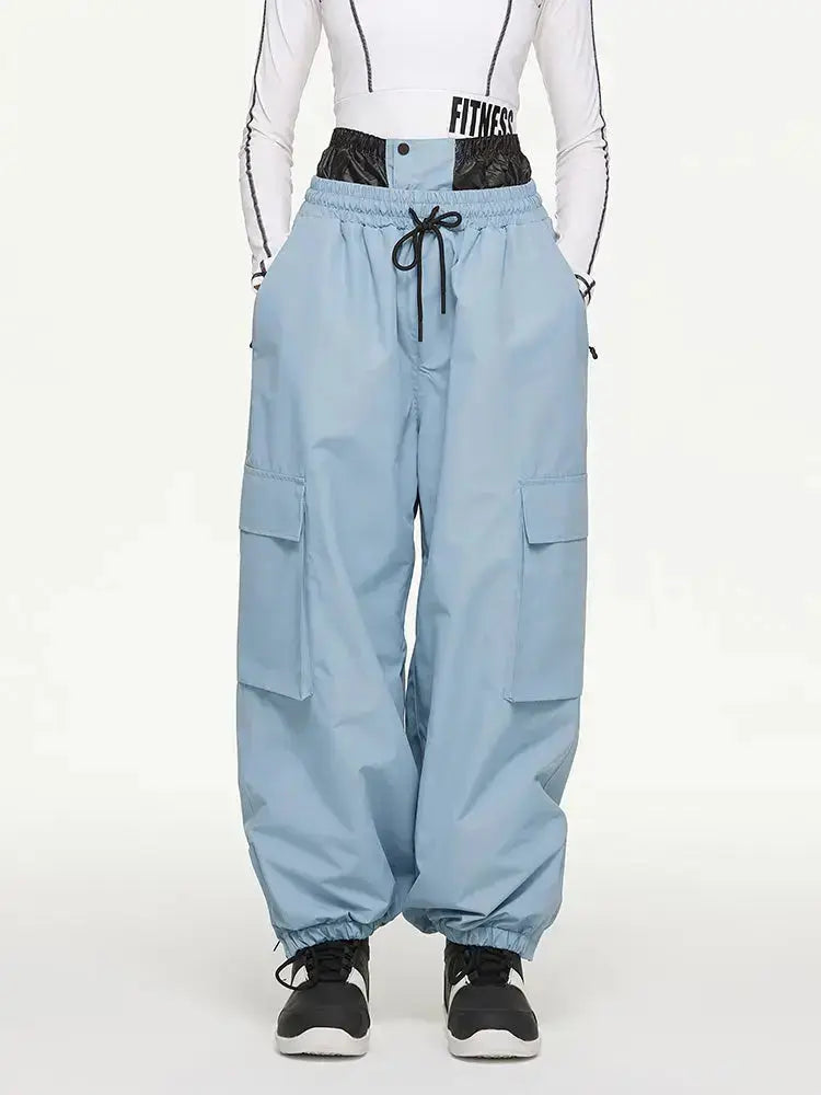 Female Versatile Snow Pants Insulated Baggy Snow Pants